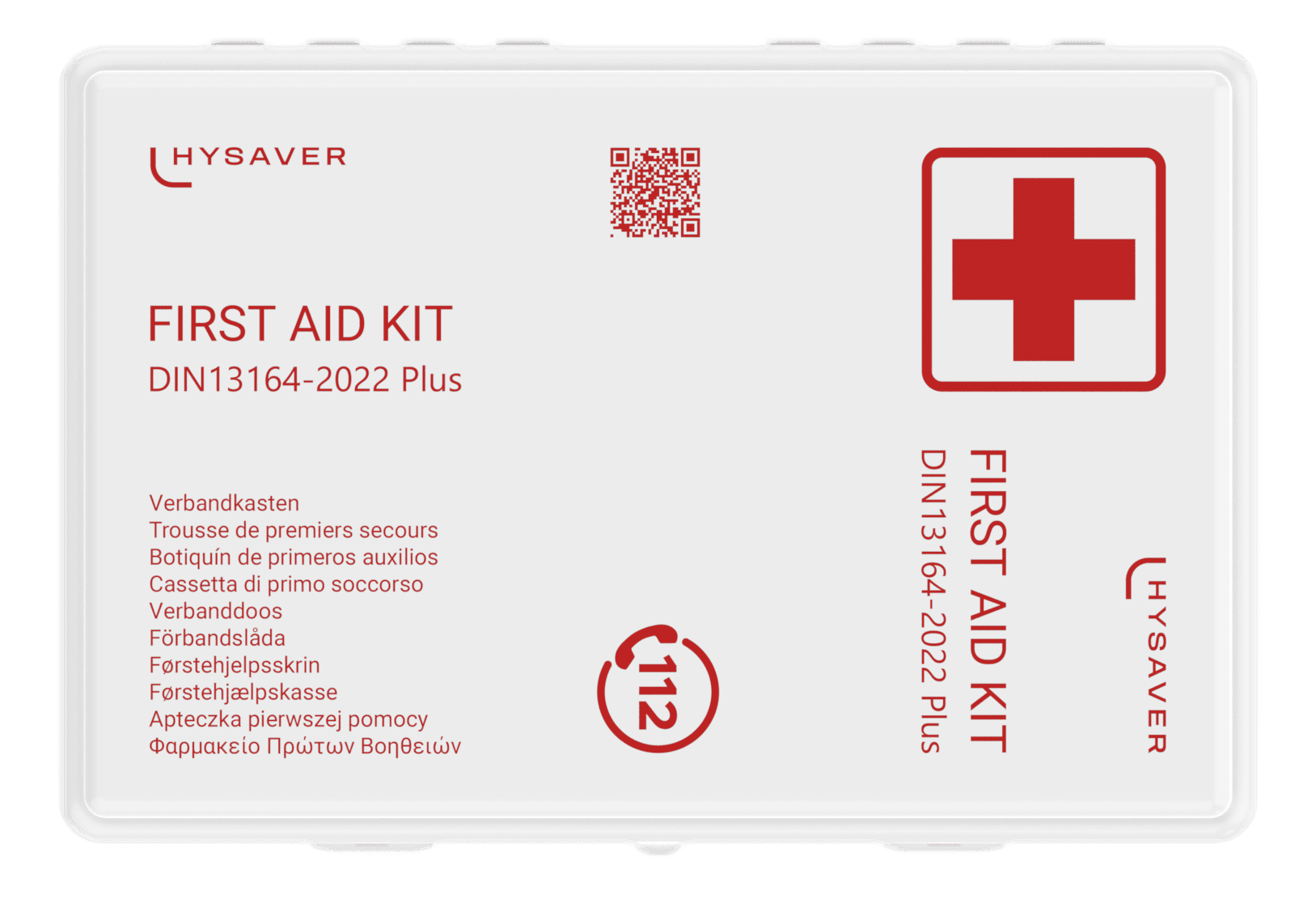 HYSAVER hygiene and safety unit combining a DIN 13164 first aid kit, eyewash, soap and paper in a commercial vehicle